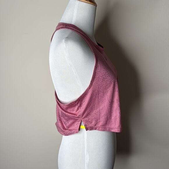 Nike Pink Metallic Cropped Training Tank - Picture 6 of 8